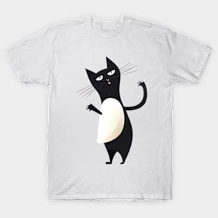 Funny Dancing Black Cat T-Shirt